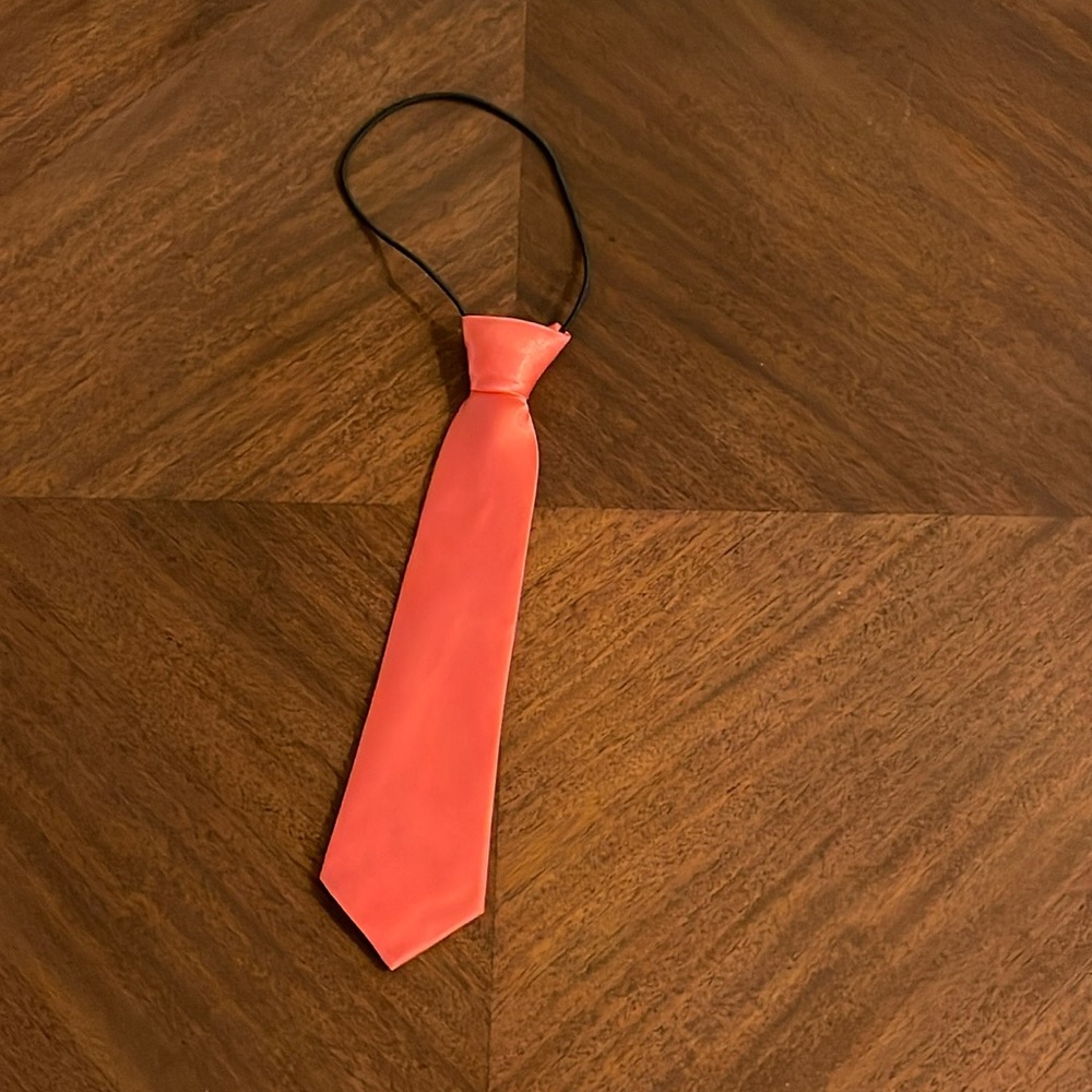 Salmon color stretch neck tie